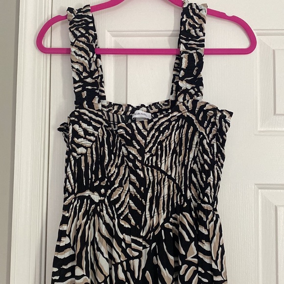 Calvin Klein black and white patterned Maxi dress - Picture 2 of 8